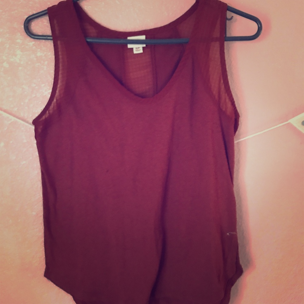 Burgundy shirt